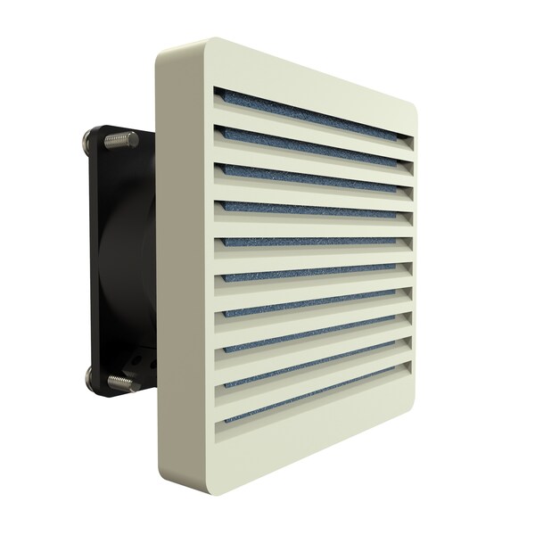 Hammond Fan Kit, 80 MM Fan 230V, Filter, Grill, Guard, Cord / Beige - DNFF080CG230