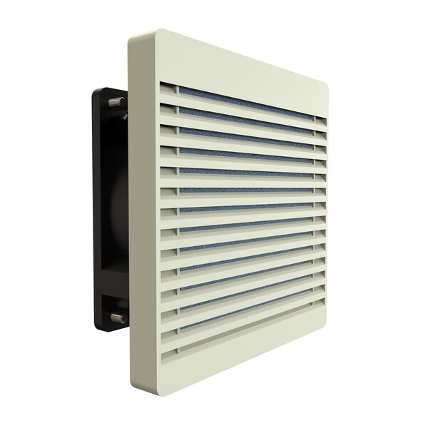 Hammond Fan Kit, 120 MM Fan 230V, Filter, Grill, Guard, Cord / Beige - DNFF120CG230