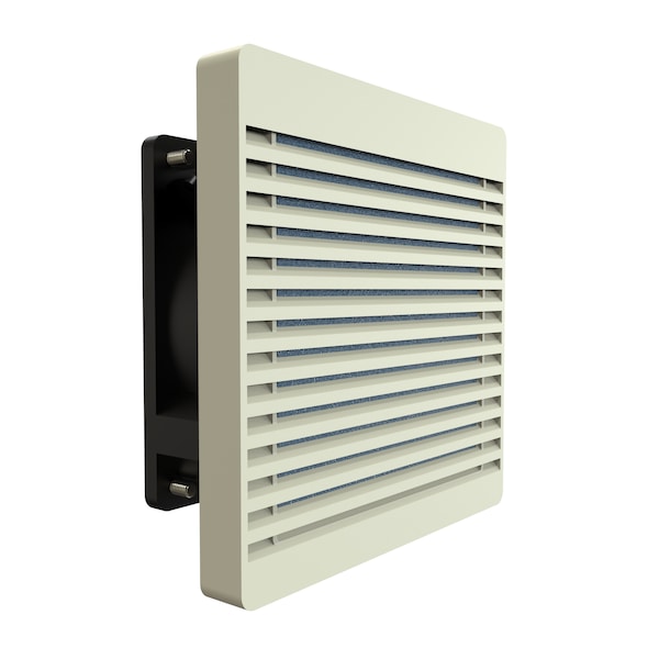 Hammond Fan Kit, 120 MM Fan 115V, Filter, Grill, Guard, Cord / Beige - DNFF120CG115