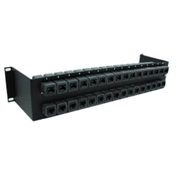 Citel 19" Patch Panel With Protection, Poe B, 32 Port, Rj45 In/Out, Stand-Off - RAK32-POE-B-SO