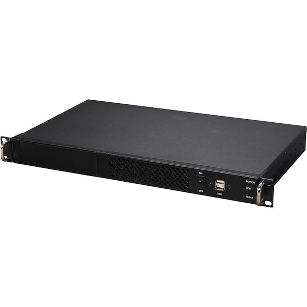 Soundwave 5.25 in. 1.0 mm SECC 1U Rackmount Server Case Flex ATX Single 1 External Drive Bays - OEM, Black - SO3092442