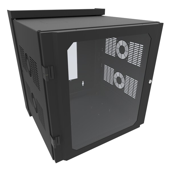 Hammond 12U 23D SWING-OUT WALL CABINET - HWM2412U20WDBK