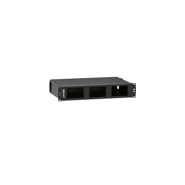 Leviton RACK-MT ENCLOSURE OPT-X 500I, EMPTY, ADD PLATES/MODS/TRAYS, 2U - 5R2UL-F06