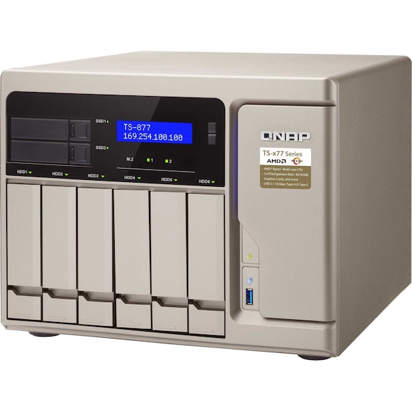 Qnap High Perfrmance 8 Bay (6+2) - TS-877-1600-8G-US
