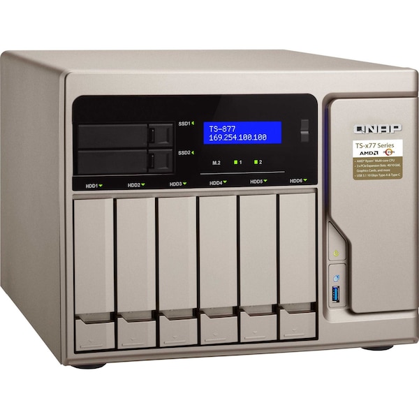 Qnap High Perfrmance 8 Bay (6+2) - TS-877-1600-8G-US