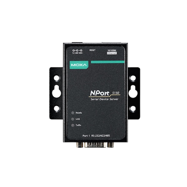 Moxa 1Port Device Server, 10/100M Eth., Rs-232/422/485, Db9 Female, Nport 5150 - NPORT 5150
