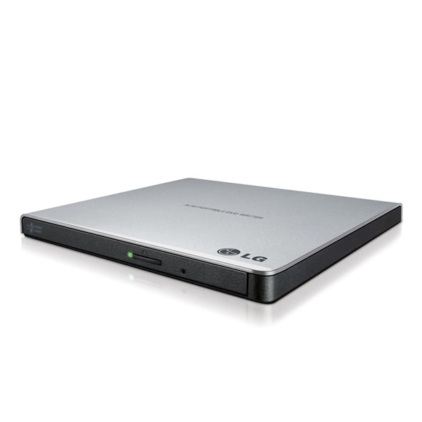 Lg LG - Network Attached Storage 8x DVDRW Ultra Slim Portable M-Disc USB DVD Burner, Silver - GP65NS60