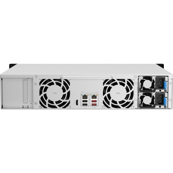 Qnap 2U 12-BAY NAS/ISCSI IP-SAN, INTEL CELERON 4C/4T UP TO 2.7GHZ, 8GB RAM ON- - TS-1264U-RP-8G-US