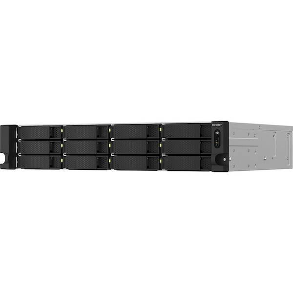 Qnap 2U 12-BAY NAS/ISCSI IP-SAN, INTEL CELERON 4C/4T UP TO 2.7GHZ, 8GB RAM ON- - TS-1264U-RP-8G-US