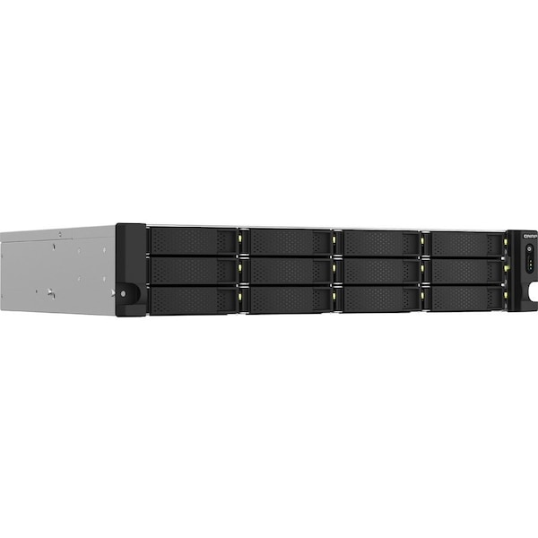 Qnap 2U 12-BAY NAS/ISCSI IP-SAN, INTEL CELERON 4C/4T UP TO 2.7GHZ, 8GB RAM ON- - TS-1264U-RP-8G-US