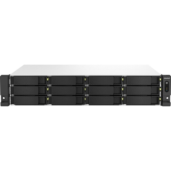 Qnap 2U 12-BAY NAS/ISCSI IP-SAN, INTEL CELERON 4C/4T UP TO 2.7GHZ, 8GB RAM ON- - TS-1264U-RP-8G-US