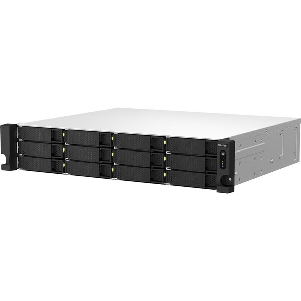 Qnap 2U 12-BAY NAS/ISCSI IP-SAN, INTEL CELERON 4C/4T UP TO 2.7GHZ, 8GB RAM ON- - TS-1264U-RP-8G-US