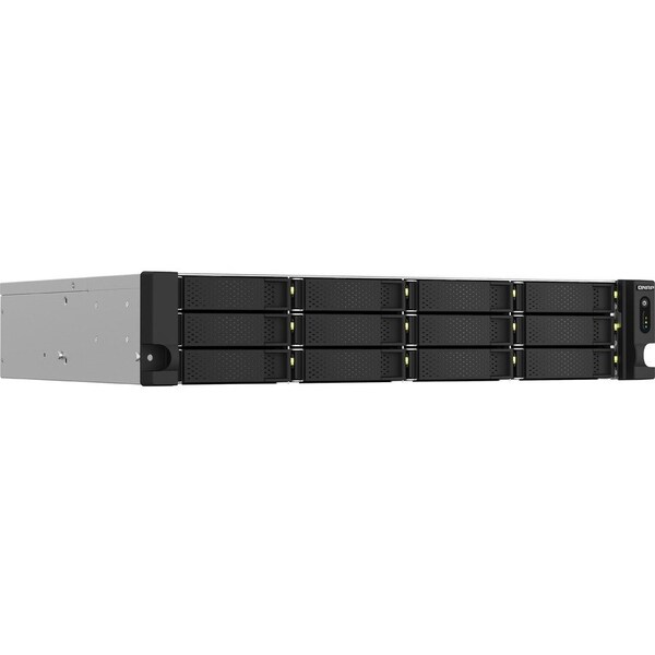 Qnap 2U 12-BAY NAS/ISCSI IP-SAN, INTEL CELERON 4C/4T UP TO 2.7GHZ, 8GB RAM ON- - TS-1264U-RP-8G-US