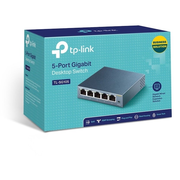 Tp-Link 5 Port Desktop Gigabit Switch, TLSG105 - TLSG105