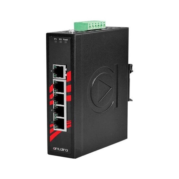 Antaira 5-Port 10/100TX Slim Industrial Ethernet Switch - LNX-500A