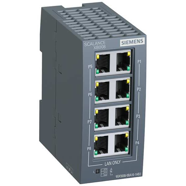 Scalance SCALANCE XB008 Unmanaged Industrial Ethe - 6GK50080BA101AB2