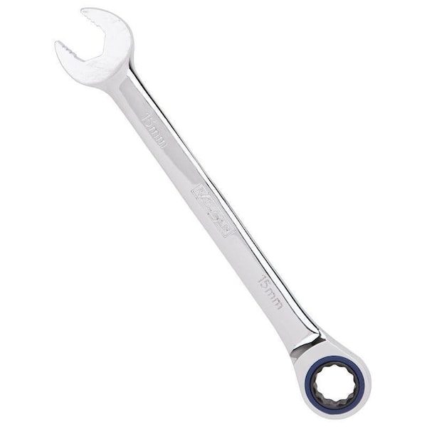 Llave Combinada Vulcan, Métrica, Cabeza de 15 mm, Acero de Vanadio Cromado, Espejo Pulido - PG15MM
