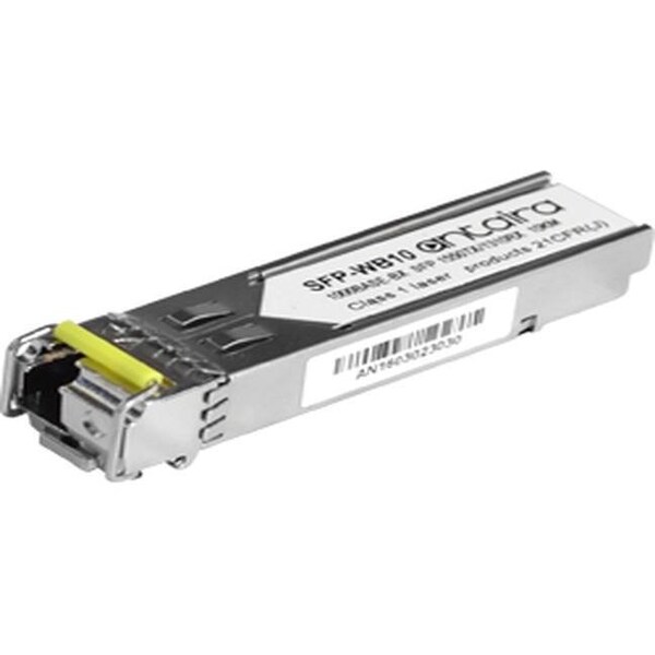 Antaira 1.25G Gigabit SFP Transceiver WDM-B, SM/LC/10KM/11.0dB/TX:1550nm RX:1310nm, -40 DegreesC85 DegreesC - SFP-WB10-T