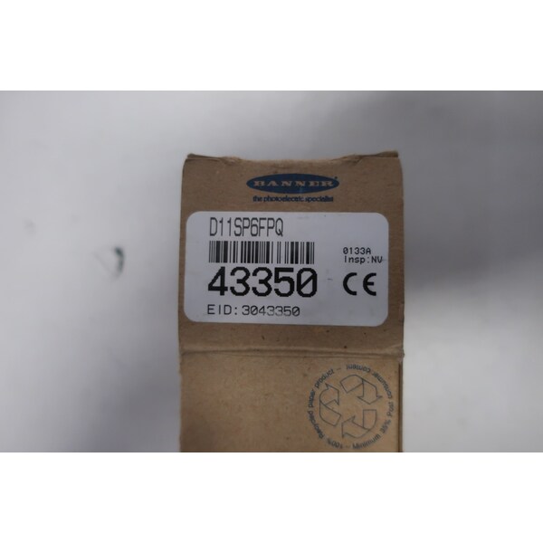 Banner SENSOR FOTOELÉCTRICO DE FIBRA ÓPTICA 10-20V-DC - D11SP6FPQ