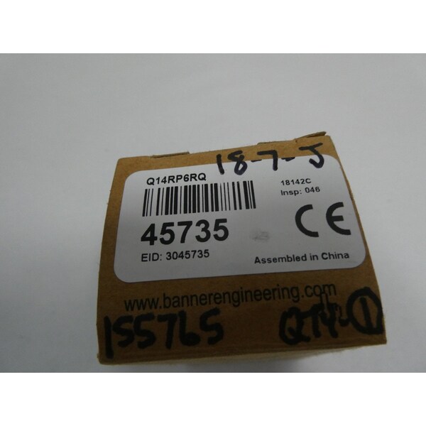 Sensor fotoeléctrico Banner 10-30V-DC - Q14RP6RQ 45735