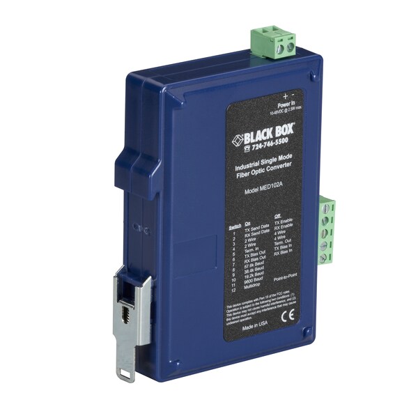 Black Box Industrial Din Rail Rs-232/Rs-422/Rs-485 - MED102A