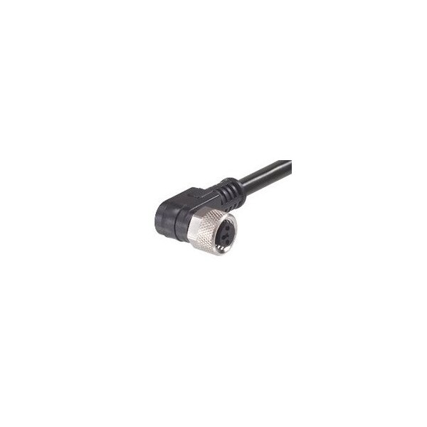 Cable conector de extremo único Woodhead Nano-Change (M8) con tuerca hexagonal estriada, 3 polos - 403001B41M100