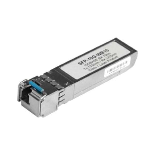 Antaira 10G Fiber SFP+ Transceiver WDM-B, Single Mode 10Km / LC / TX:1330nm RX:1270nm, 0 to 70C - SFP-10G-WB10