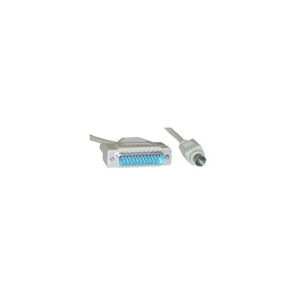 Swe-Tech 3C Apple Hayes Modem cable, MiniDin8 Male to DB25 Male, 8 Conductor, 6 foot - FWT10M3-01106