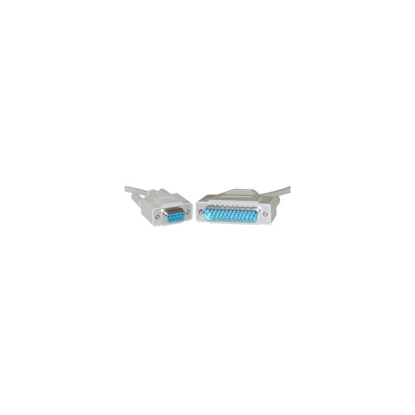 Swe-Tech 3C Serial Cable, DB9 Female to DB25 Male, 9 Conductor, 10 foot - FWT10D1-02310