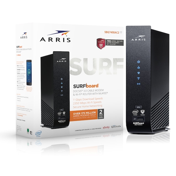 Arris SURFboard SBG7400AC2 DOCSIS 3.0 Cable Modem & Wi-Fi Router - 1000548