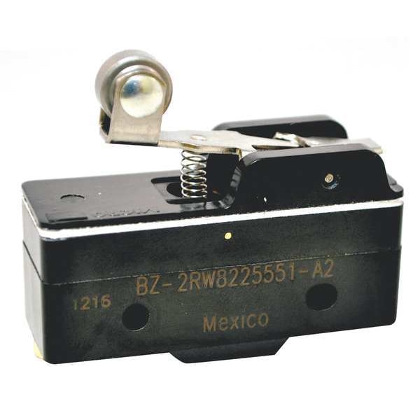 Interruptor de Acción Rápida Industrial Honeywell, Palanca, Rodillo, Actuador Corto, SPDT, Clasificación de Contacto de 15A @ 240V AC - BZ-2RW8225551-A2