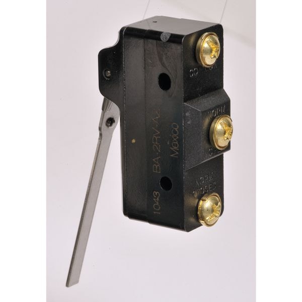 Interruptor de Acción Rápida Industrial Honeywell, Bisagra, Actuador de Palanca, SPDT, Clasificación de Contacto de 20A @ 480V AC - BA-2RV-A2