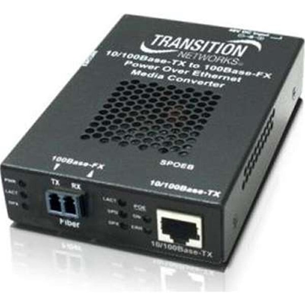 Boombox 10-100-1000BTX RJ45 PoE to 100Base-FX MM Transceiver - BO3569742