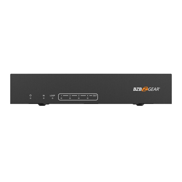 Bzbgear 1x4 4K UHD HDMI HDBaset Splitter/Distribution Amplifier over Category Cable Kit, Includes 4x RX - BG-UDA-E14