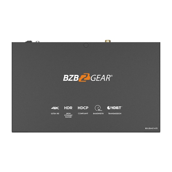 Bzbgear 1x4 4K UHD HDMI HDBaset Splitter/Distribution Amplifier over Category Cable Kit, Includes 4x RX - BG-UDA-E14