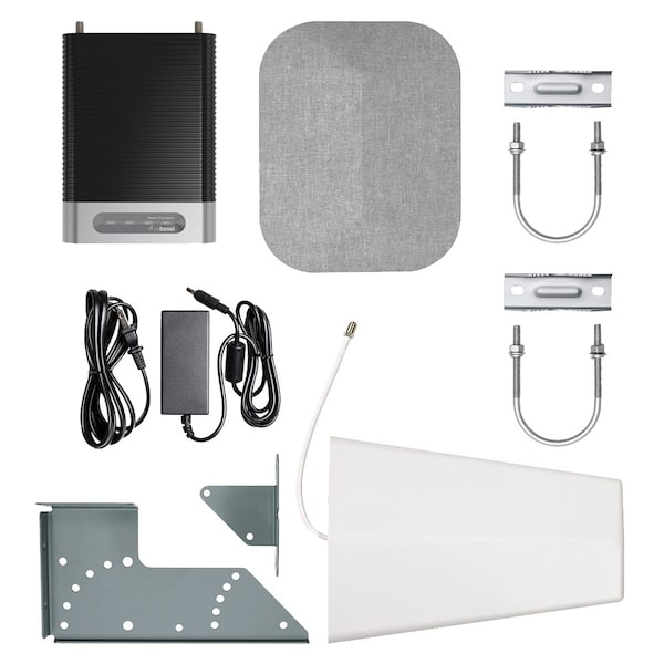Weboost Installed Home Complete Cellular Signal Booster Kit, Black and Gray - 474445