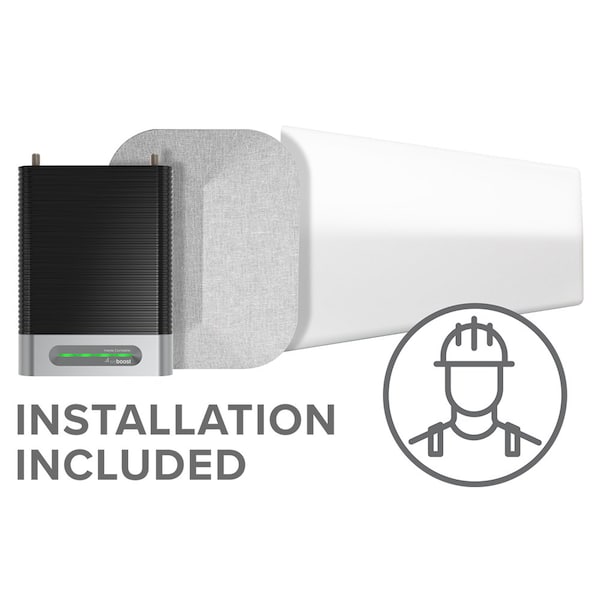 Weboost Installed Home Complete Cellular Signal Booster Kit, Black and Gray - 474445
