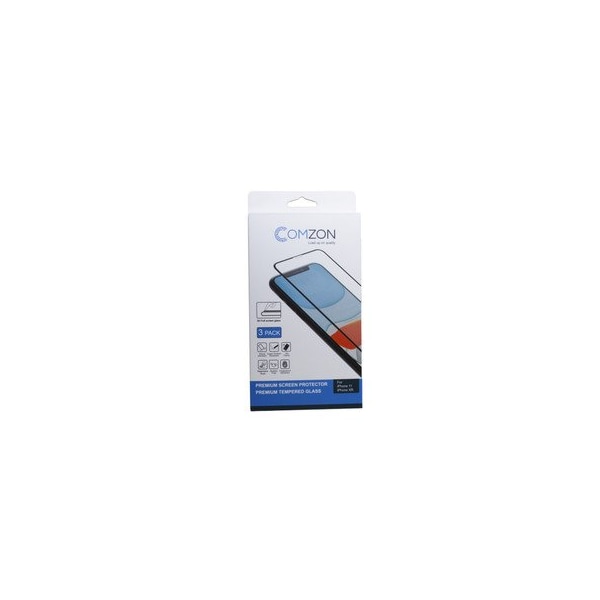 Swe-Tech 3C Comzon temp Glass Screen Protector for Apple iPhone 11/XR, 3D Resin Glass, full screen coverage, 3PK - FWTC2010