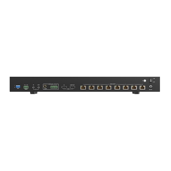 Bzbgear 1x8 4K UHD HDMI HDBaset Splitter/Distribution Amplifier over Category Cable Kit, Includes 8x RX - BG-UDA-E18