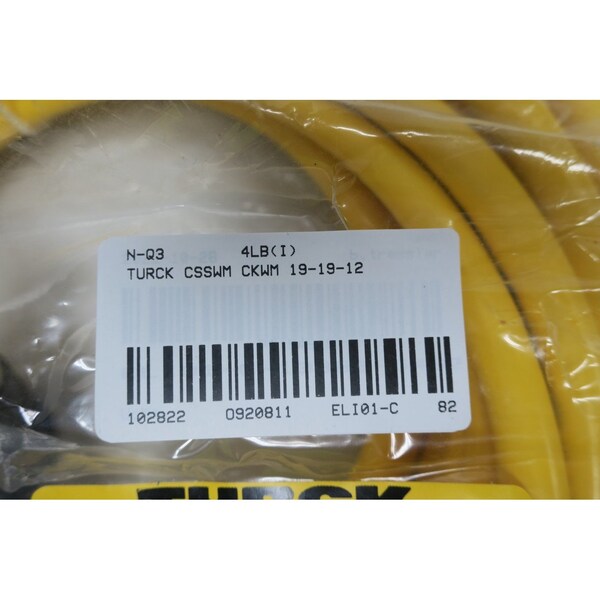 Cable de cordón Turck Multi Fast 12M 150V-Ac - CSSWM CKWM 19-19-12 U-39542