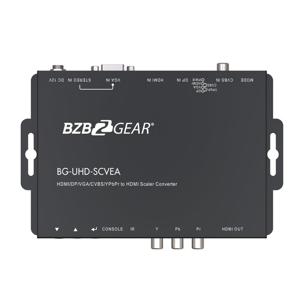 Bzbgear Multi-format 4K UHD Scaler Converter HDMI/DP/VGA/CVBS/YPbPr to HDMI - BG-UHD-SCVEA