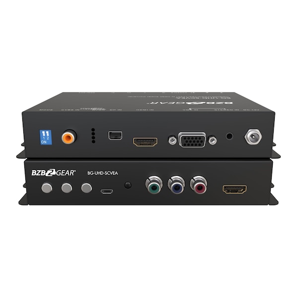 Bzbgear Multi-format 4K UHD Scaler Converter HDMI/DP/VGA/CVBS/YPbPr to HDMI - BG-UHD-SCVEA