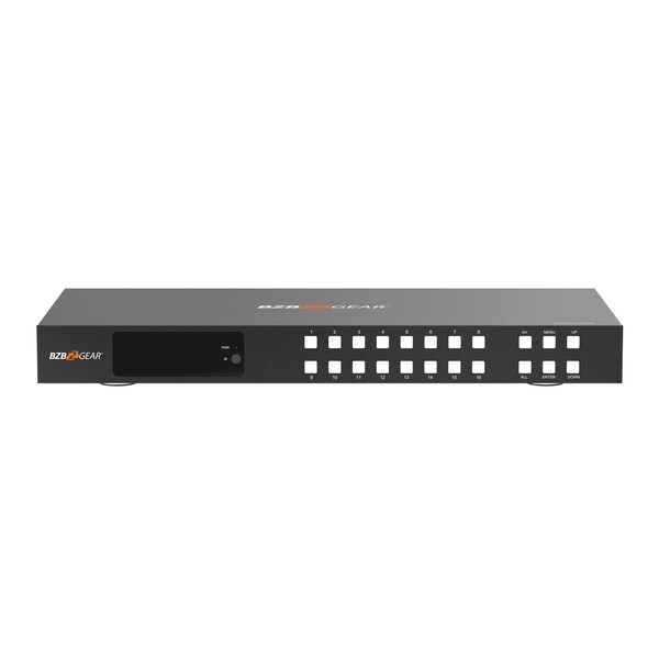 Bzbgear 16x16 4K UHD HDMI Matrix with Advance EDID, Audio De-embedding, Downscaling and CEC - BG-UHD-1616M