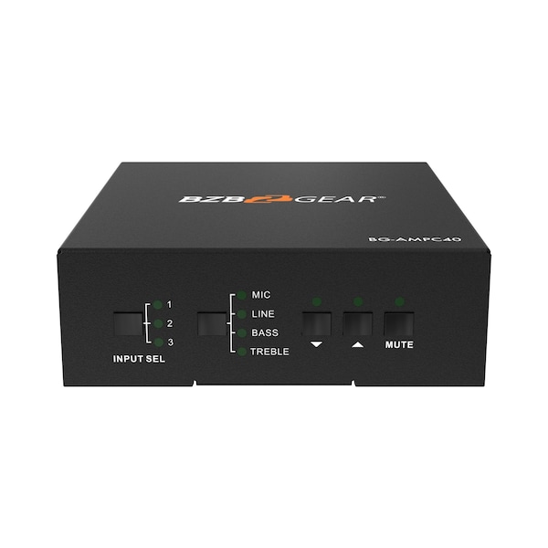 Bzbgear 2-Channel 40W 70/100V Stereo/Mono Audio Amplifier - BG-AMPC40