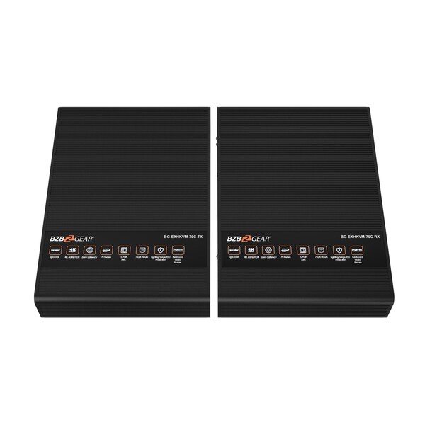 Bzbgear 4K UHD HDMI and KVM Extender with Zero Latency up to 230ft Support HDR and ARC - BG-EXHKVM-70C