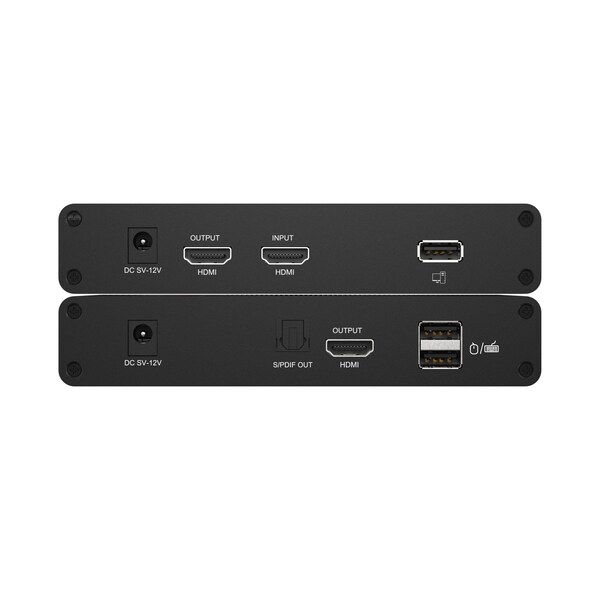 Bzbgear 4K UHD HDMI and KVM Extender with Zero Latency up to 230ft Support HDR and ARC - BG-EXHKVM-70C
