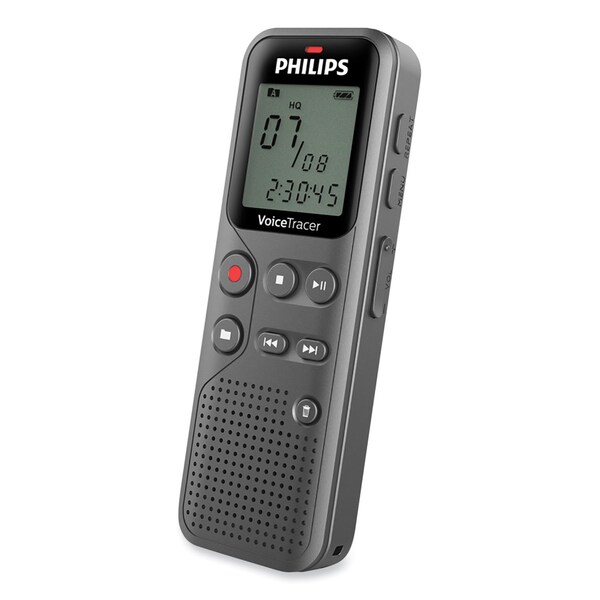 Philips Voice Tracer Digital Voice Recorder, 8 GB, Black - DVT1120