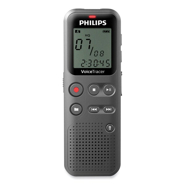 Philips Voice Tracer Digital Voice Recorder, 8 GB, Black - DVT1120