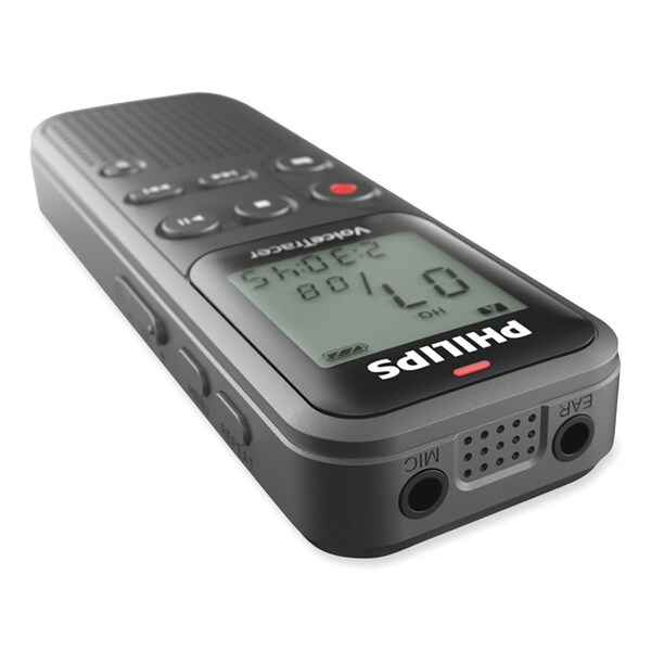 Philips Voice Tracer Digital Voice Recorder, 8 GB, Black - DVT1120