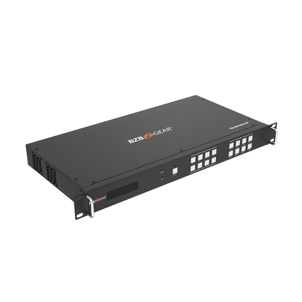 Bzbgear 4x4 4K UHD HDMI Video Wall Processor & Seamless Matrix Switcher with Scaler, IR and Audio - BZ-MVS4X4-4K